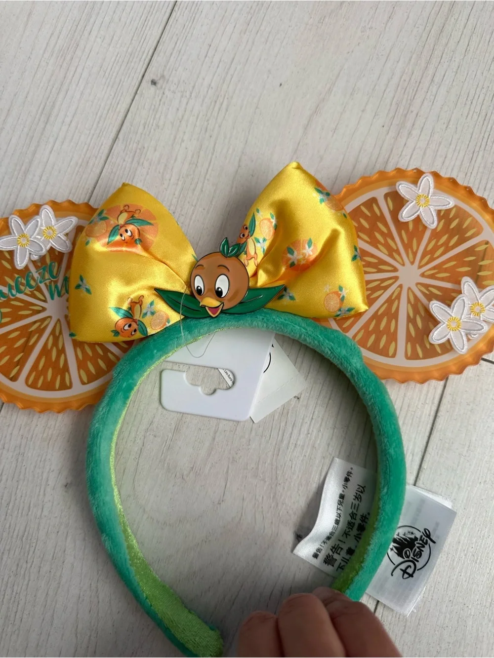 New Disney Parks epcot flower garden festival ears headband- orange bird